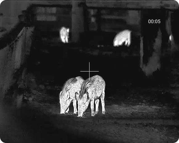 Zentron C50 virtual reticle overlay in video recording
